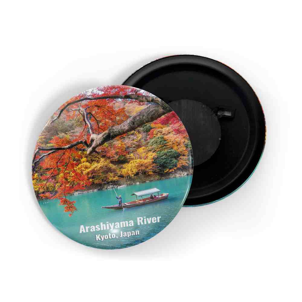 dhcrafts Fridge Magnet Multicolor Famous Tourist Place Arashiyama River Kyoto Japan Glossy Finish Design Pack of 1